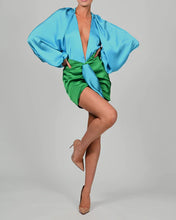 Load image into Gallery viewer, Turquoise Bodysuit Dress
