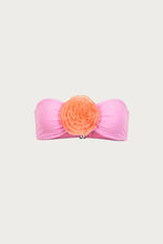 Load image into Gallery viewer, Rose bandeau bikini
