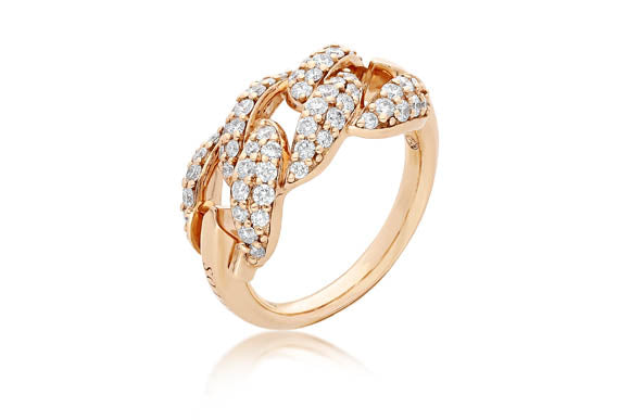 Gold & Diamond Cuban Ring