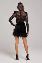 Load image into Gallery viewer, Lace &amp; Cuff Black Dress
