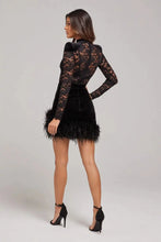 Load image into Gallery viewer, Lace &amp; Cuff Black Dress
