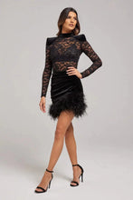 Load image into Gallery viewer, Lace &amp; Cuff Black Dress
