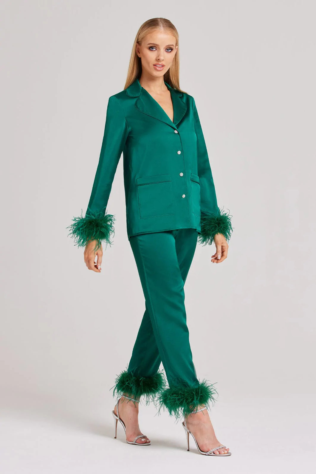 Satin Pyjamas Cuffed